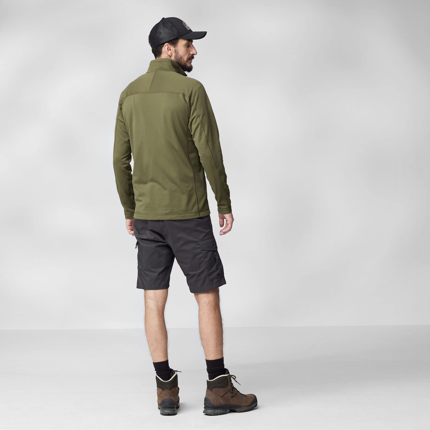 Fjällräven Abisko Lite Fleece Jacket Green LG thumbholes cuffs provide secure comfort