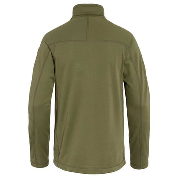 Fjällräven Abisko Lite Fleece Jacket Green LG zippered front closure for easy temperature control