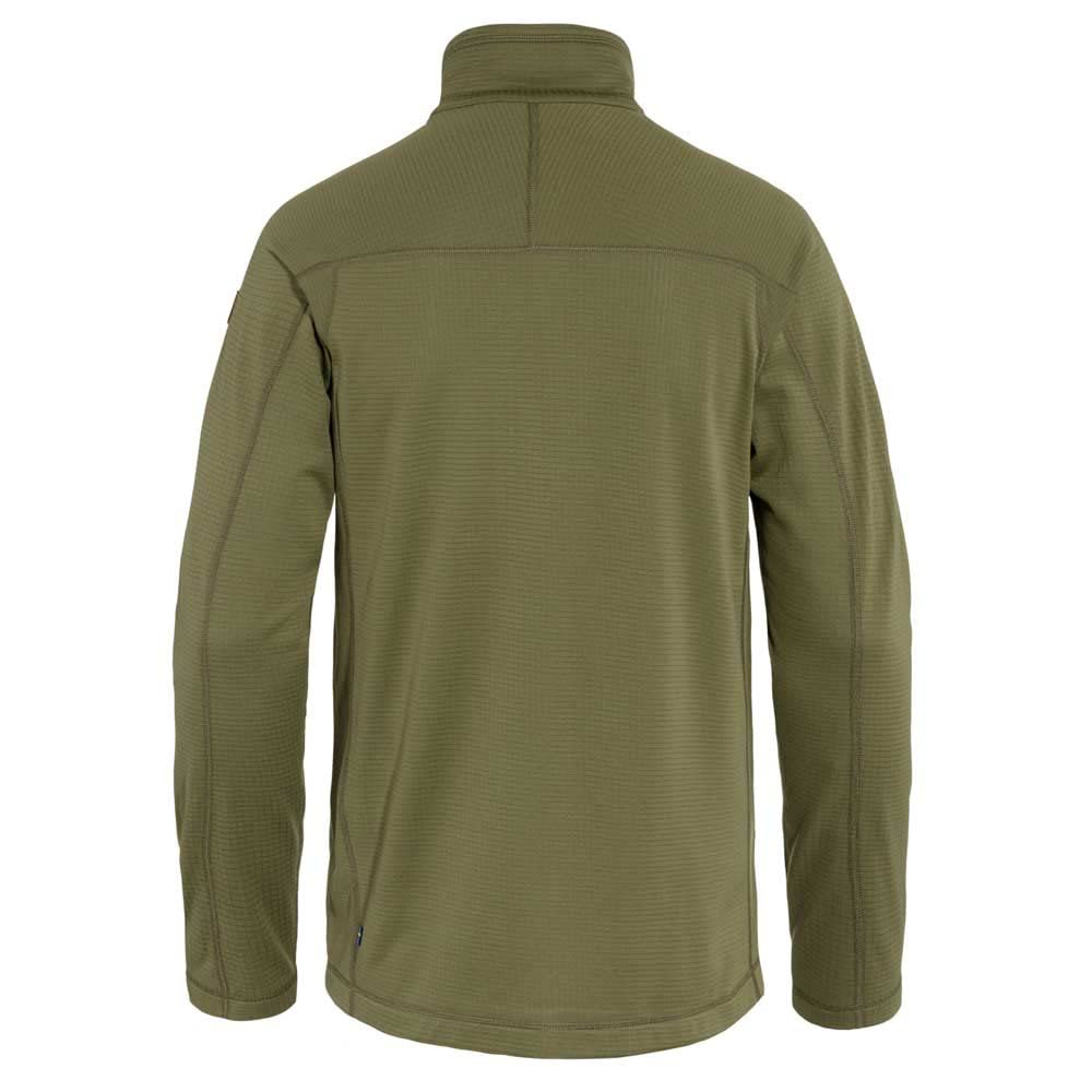 Fjällräven Abisko Lite Fleece Jacket Green LG zippered front closure for easy temperature control