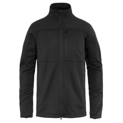 Fjällräven Abisko Lite Fleece Jacket M in black, lightweight warmth for day hikes.