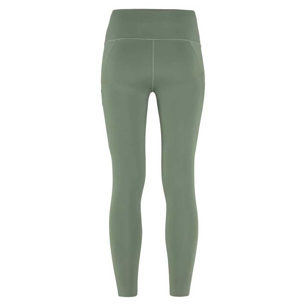 Fjallraven Abisko Tights W Patina Green XL side view showing flexible fit
