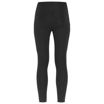 Fjällräven Abisko Tights back view, black, showcasing durable hiking pants for outdoor adventures.
