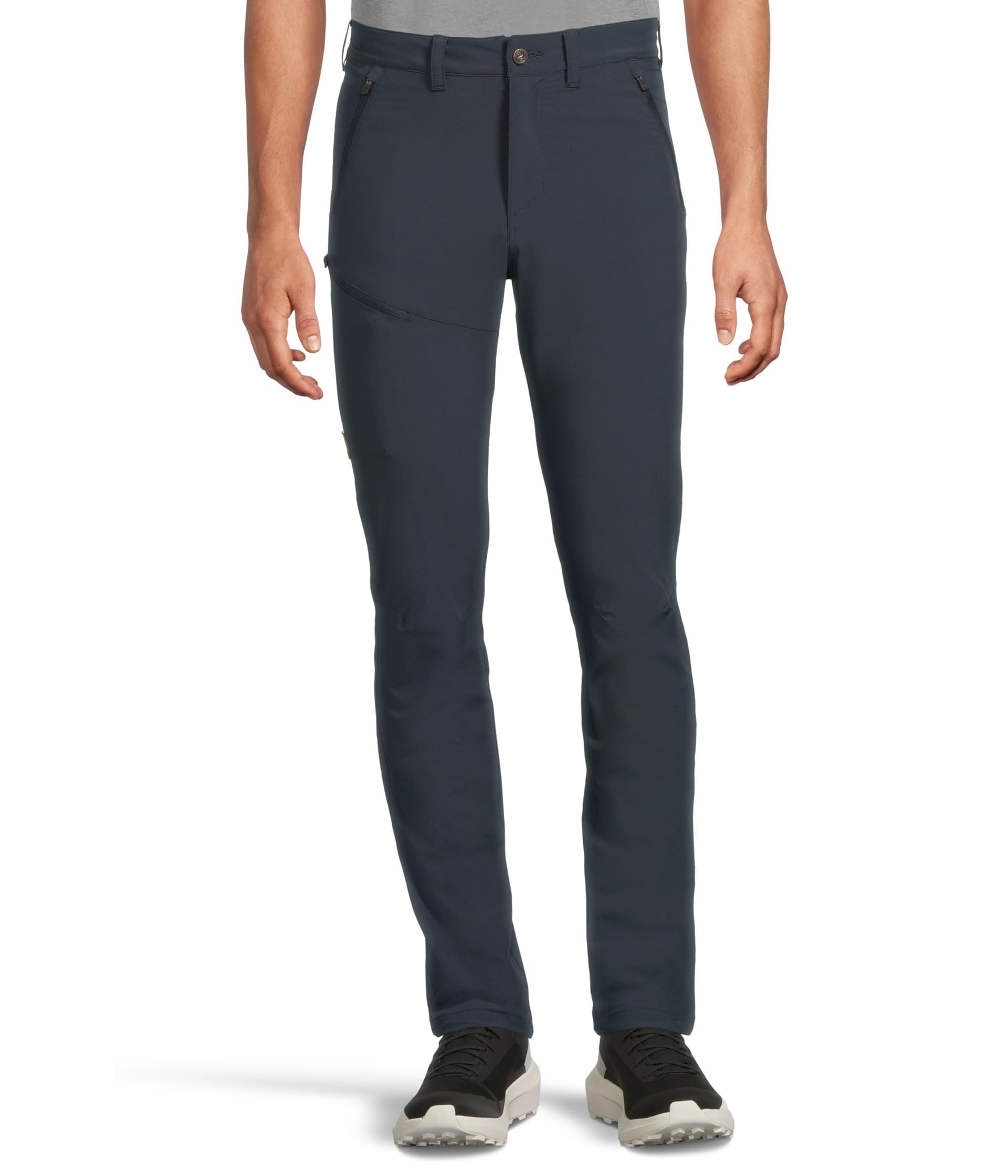 Fjällräven Abisko Trail Stretch Trousers front view for lightweight hiking comfort.