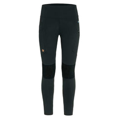 Fjällräven Abisko Trekking Tights HD showing reinforced seat and knees for durability on rugged trails