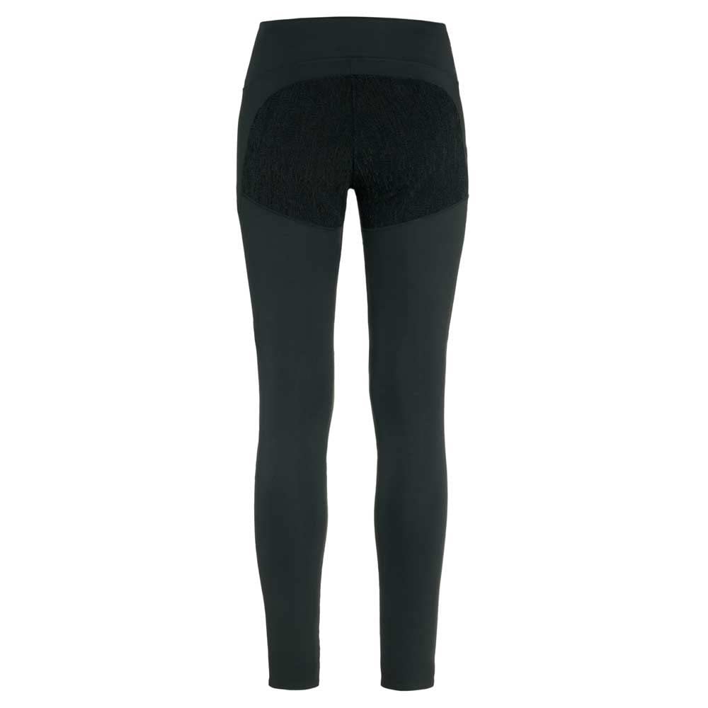 Fjällräven Abisko Trekking Tights HD close-up of double-knit stretch fabric for comfort and movement