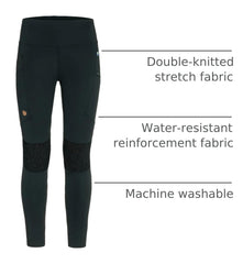 Fjällräven Abisko Trekking Tights HD with water-repellent reinforcement for damp-ground protection