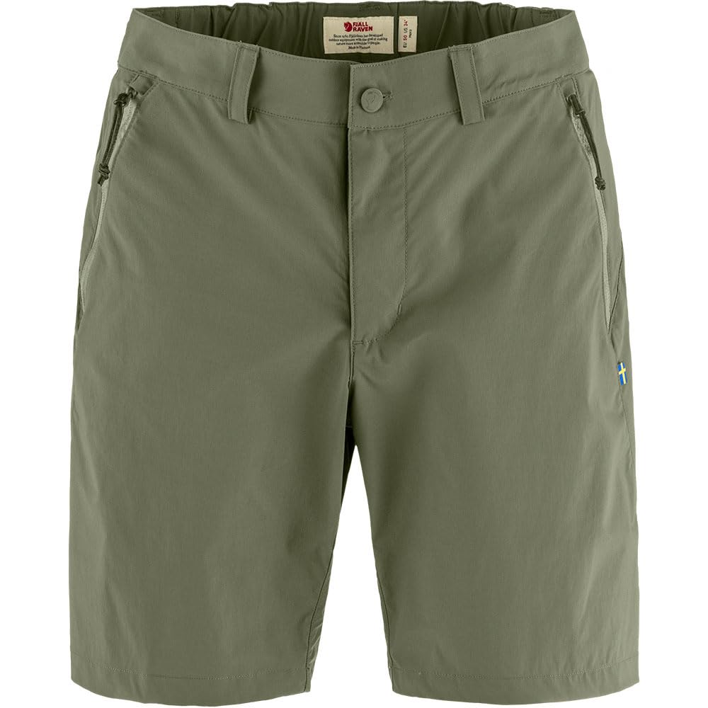 Fjällräven High Coast Pack Shorts in Laurel Green, quick-dry hiking and travel-ready shorts
