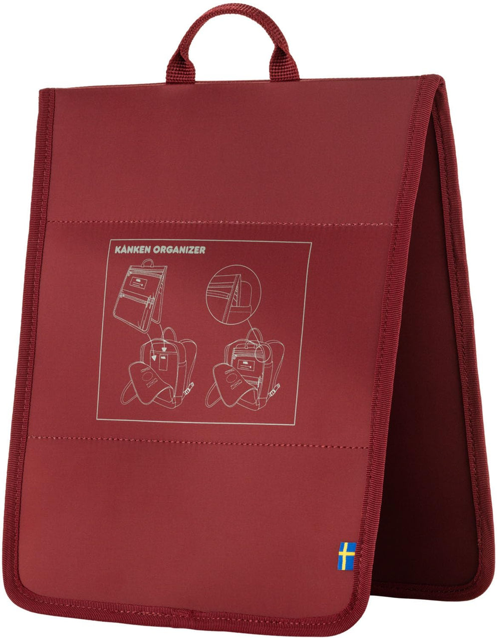 Fjällräven Kånken Organizer with zipped pockets for secure items.