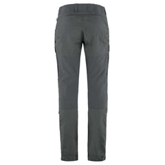 Fjällräven Keb Curved Women's Trouser Basalt side view with ventilation openings for airflow.