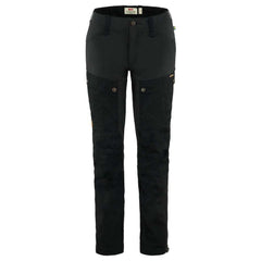 Fjällräven Keb Curved Women's Trouser black front view highlighting curved fit