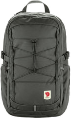 Fjällräven Skule 28 backpack front view in basalt with padded 15-inch laptop sleeve for daily use.