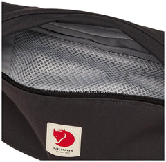 Fjällräven Ulvö Hip Pack Medium reflective logo improves visibility.