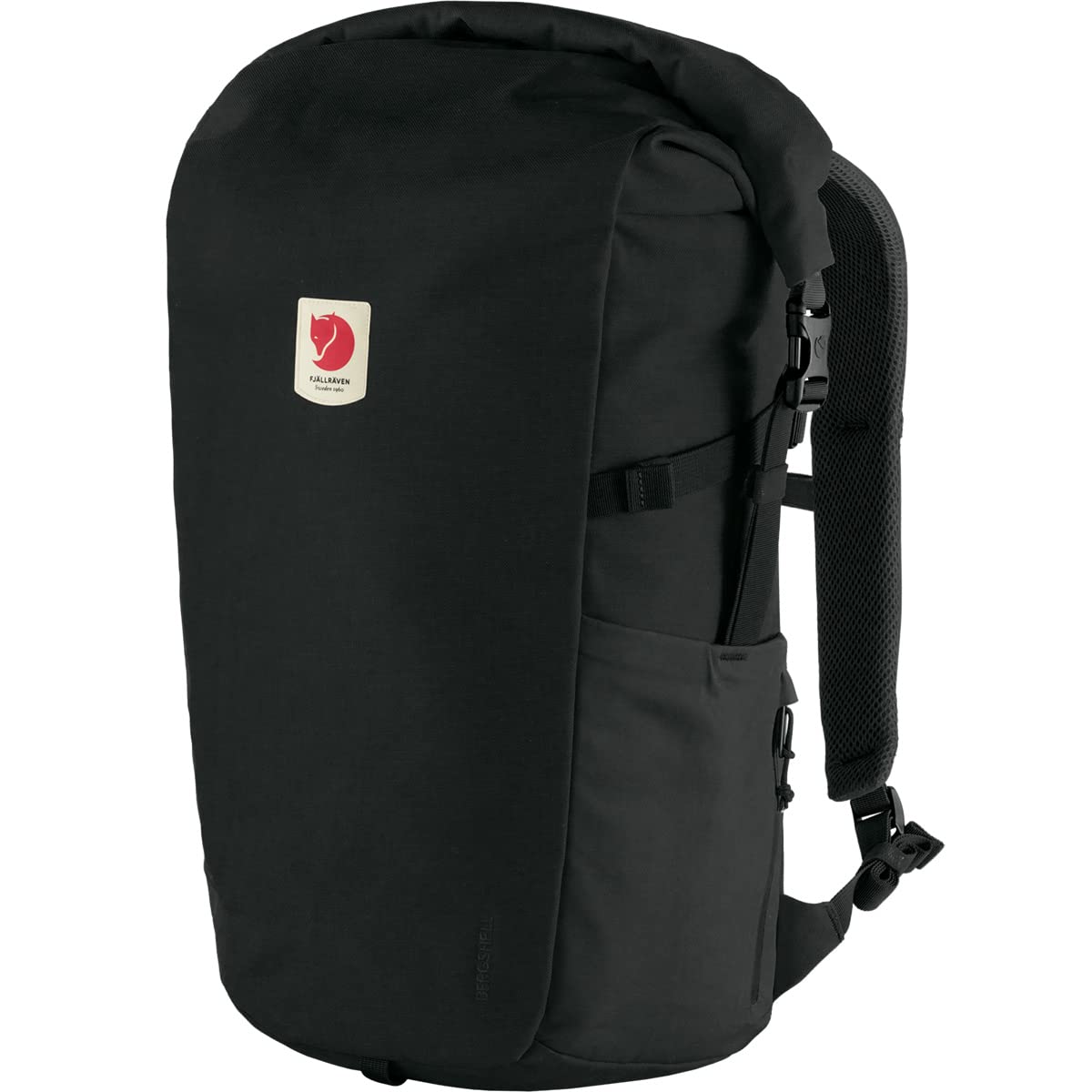 Fjällräven Ulvo Rolltop 30 Black main compartment supports organized daily carry