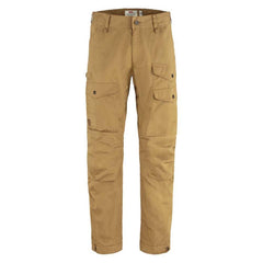 Fjällräven Vidda Pro Ventilated Trousers front view in Buckwheat Brown for rugged outdoor comfort.