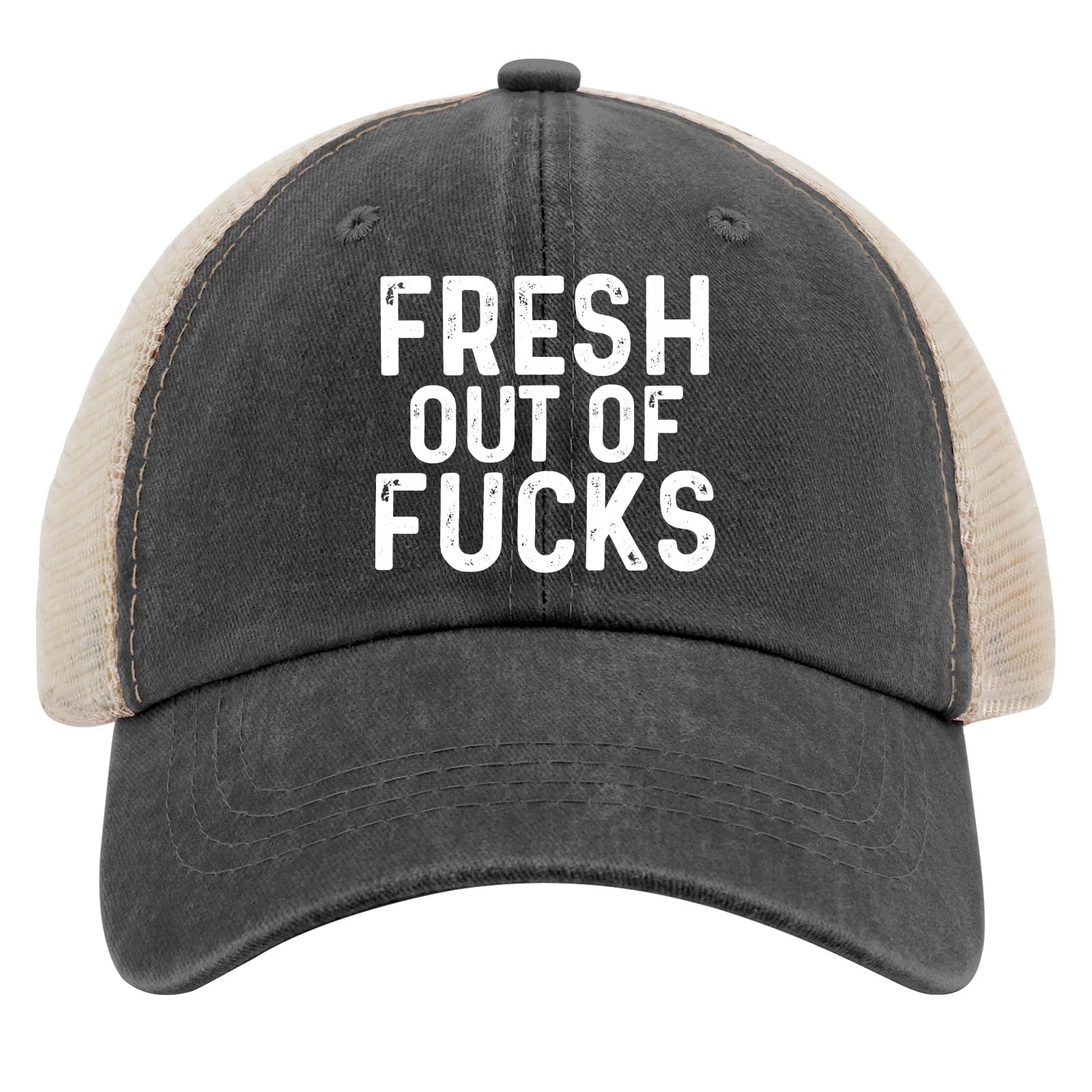 FLALORI Fresh Out of Fucks hat front view for casual streetwear appeal