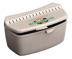 Close-up of vented latch on Belt Mate Bait Holder in tan