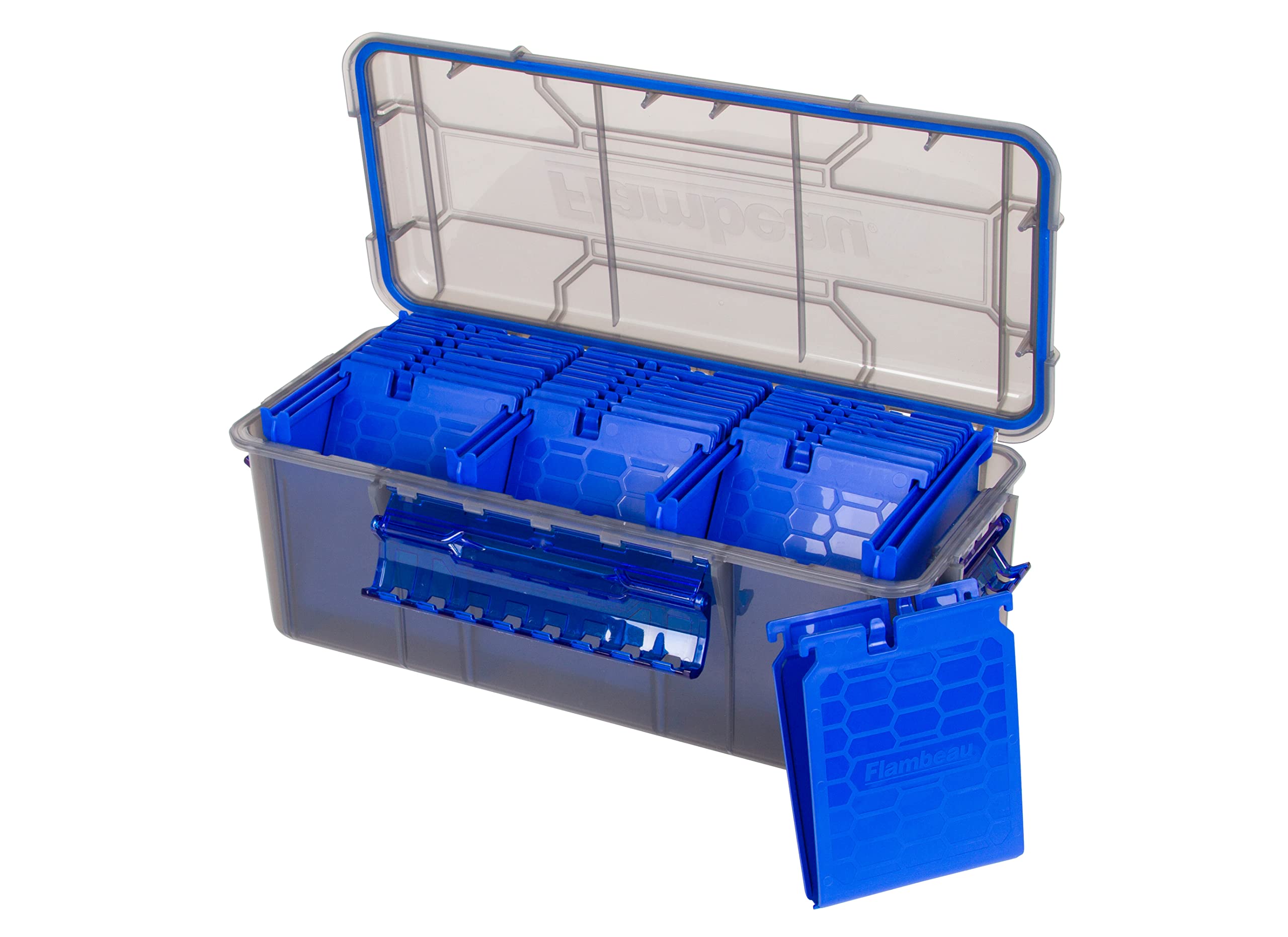 Flambeau Blade Krate with 21 folders keeps bladed lures organized and tangle-free.