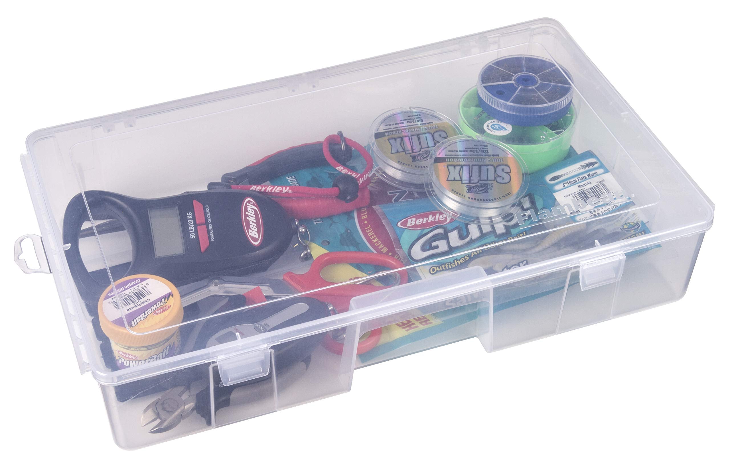 Double-deep design keeps bulky lures and gear organized on the boat.