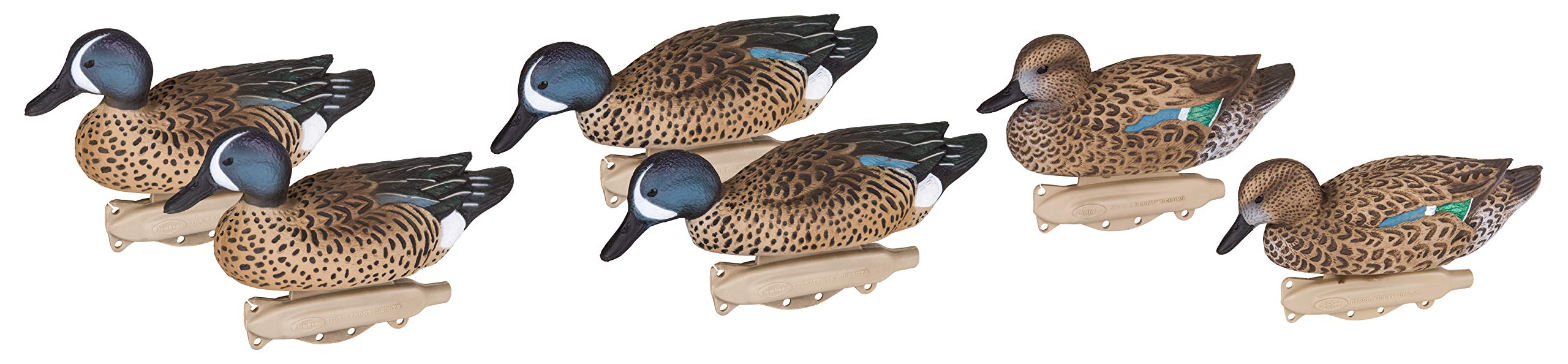 Flambeau Outdoors Storm Front 2 blue-winged teal active drake decoy enhances on-water realism