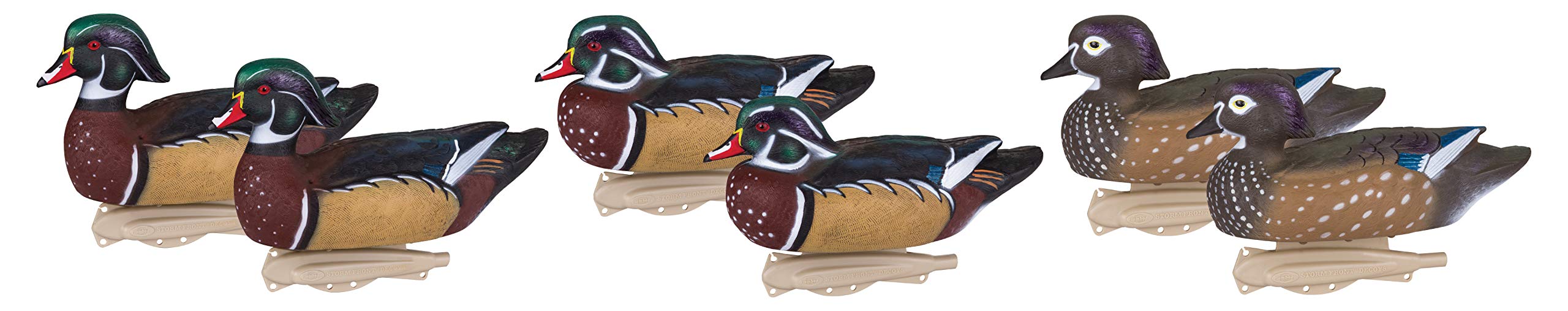 Flambeau Outdoors 8018SUV Storm Front 2 drakes on water, realistic posture for convincing field setups