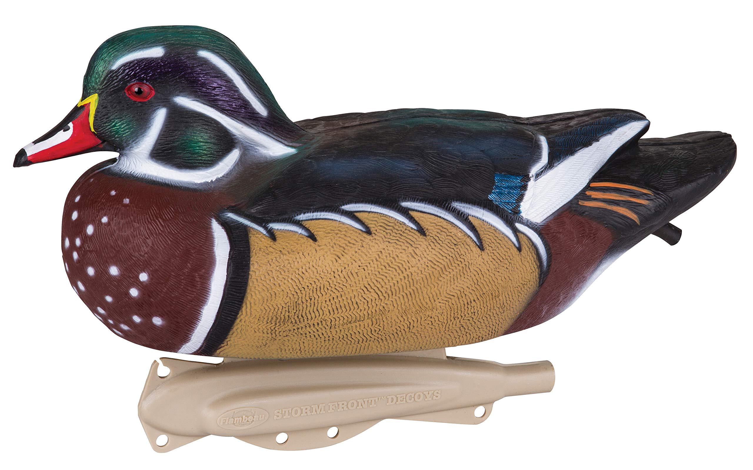Flambeau Outdoors 8018SUV wood duck decoys on water, high realism poses enhance scene authenticity