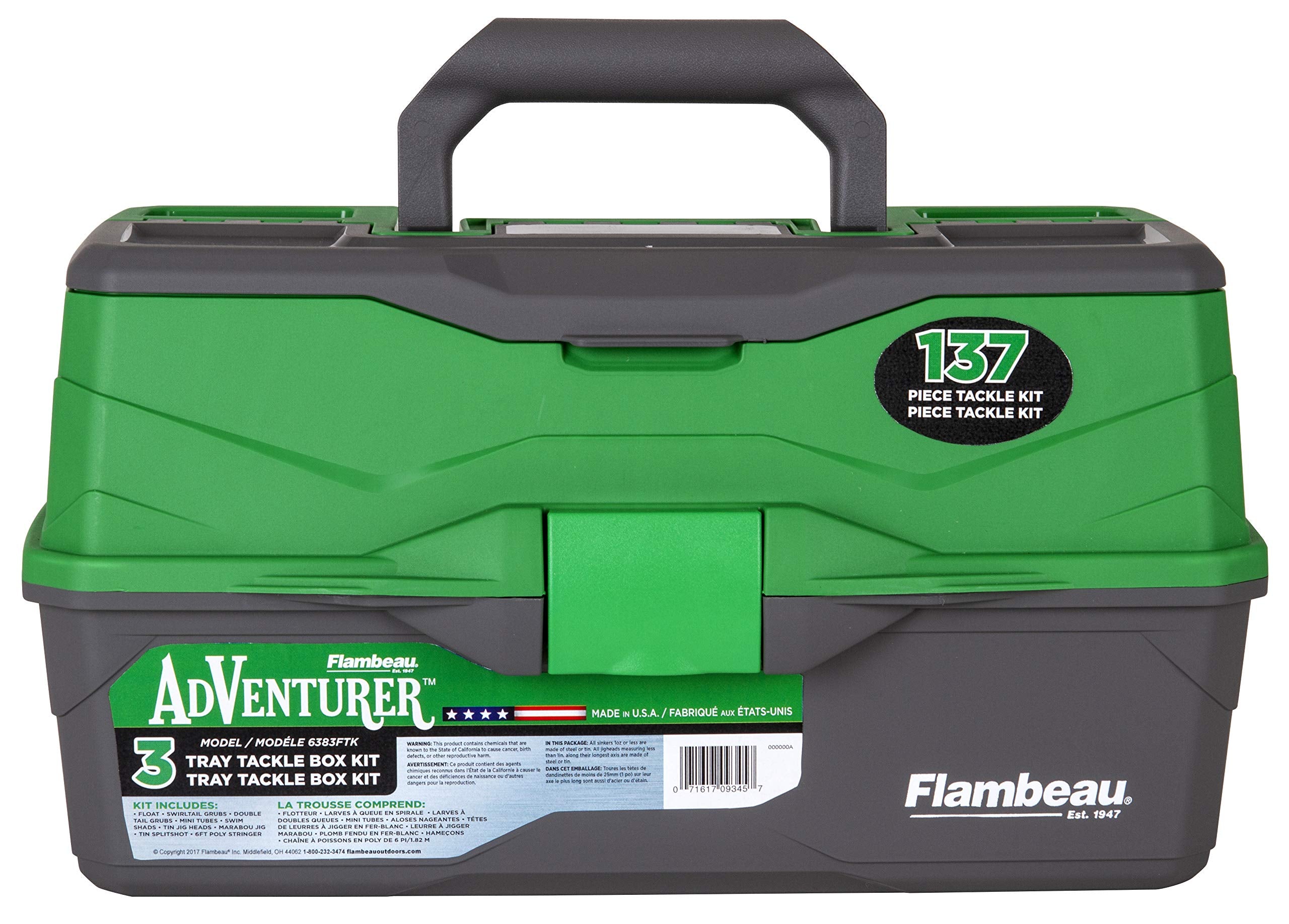 Flambeau Adventurer 3-Tray kit interior trays for easy access and ample gear organization.