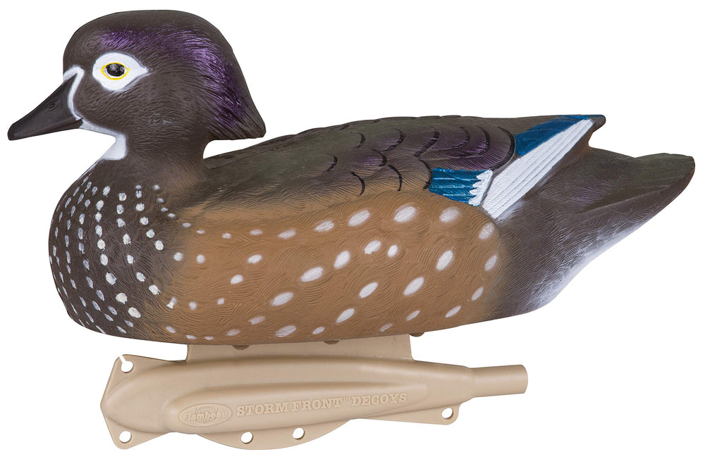 Close-up of UVISION paint technology on Wood Duck decoy