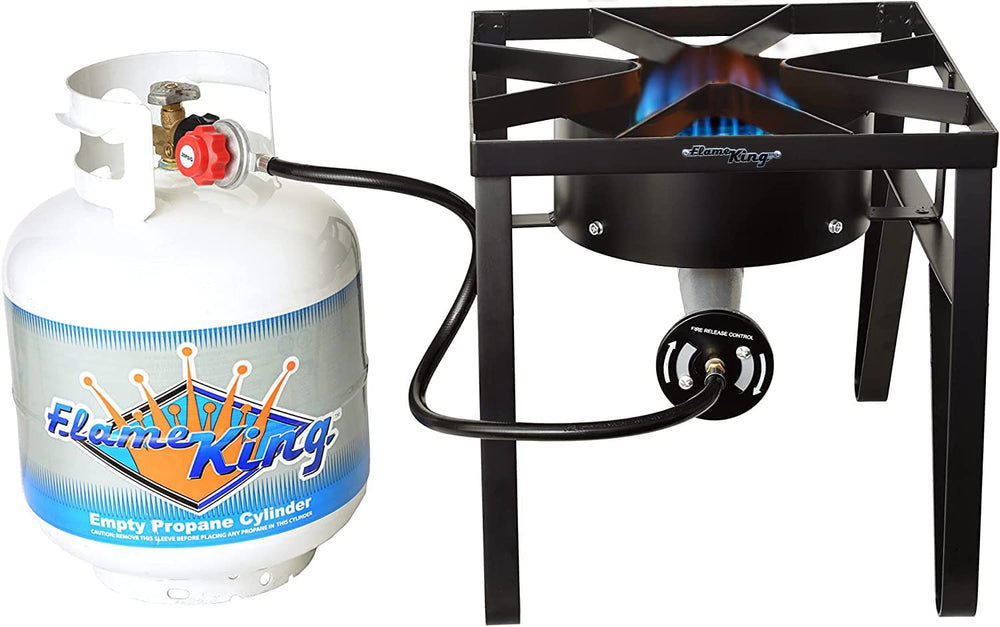 Flame King portable design for camping and emergency use.