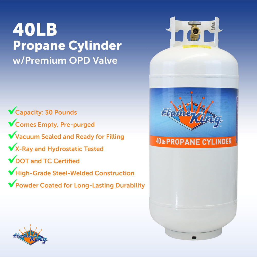 Flame King YSN401a steel-construction tank with rust-proof coating