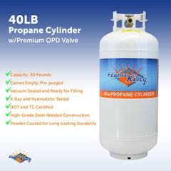 Flame King YSN401a steel-construction tank with rust-proof coating