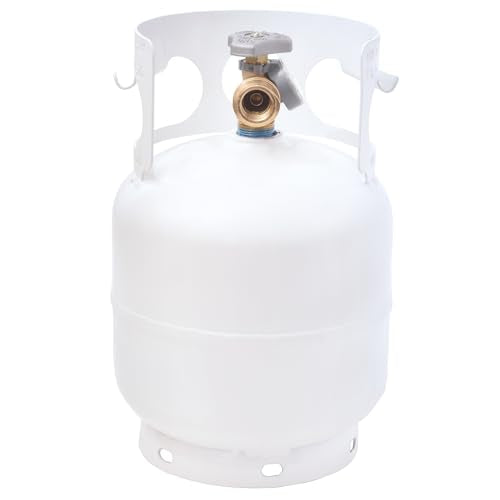 Flame King YSN5LB tank in car on a camping trip.