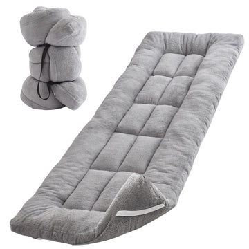 Flantree Lambswool Camping Mattress Pad close-up shows plush warmth.
