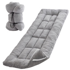 Flantree Lambswool Camping Mattress Pad close-up shows plush warmth.