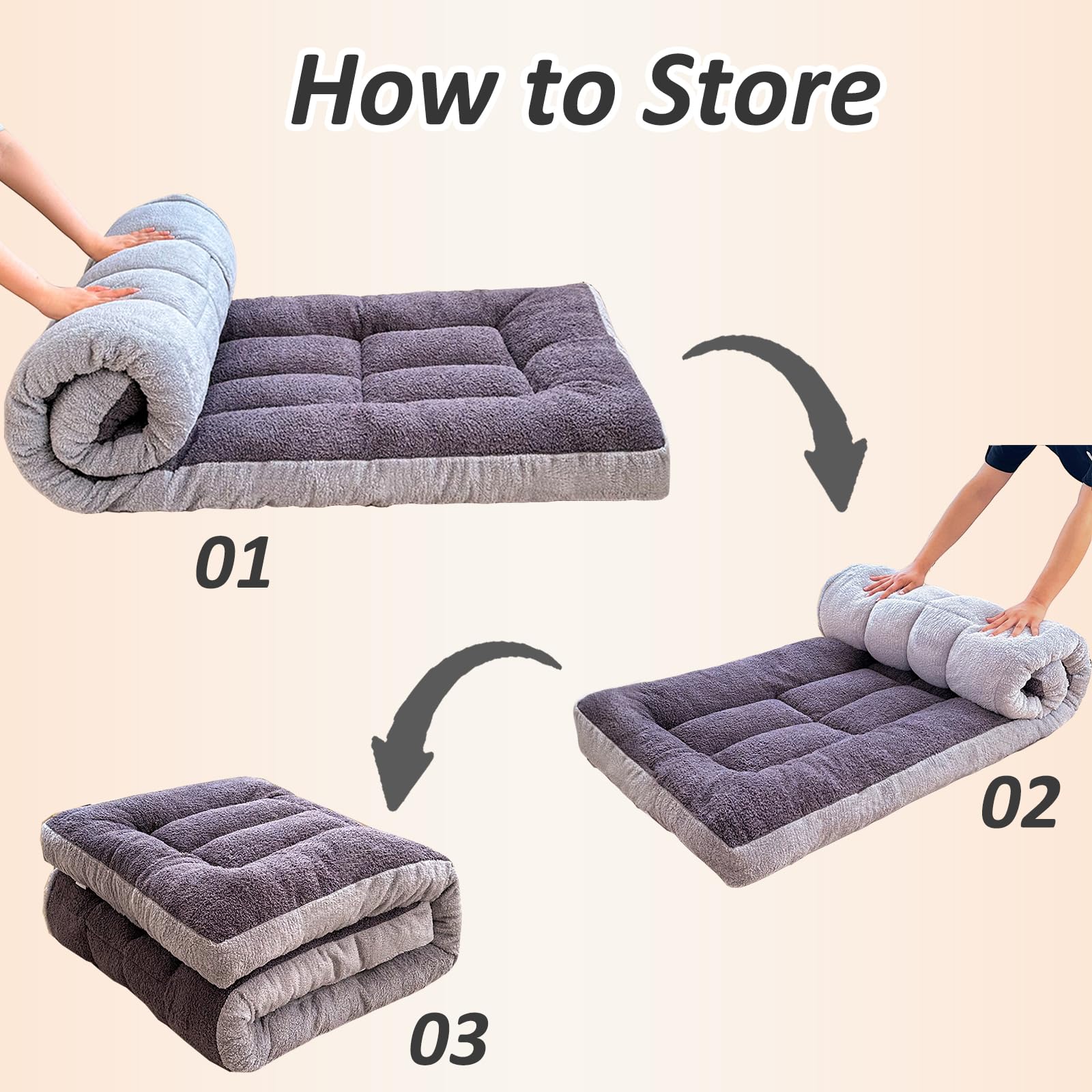 Flantree plush lamb-fluff texture close-up emphasizes soft skin-friendly surface for comfort