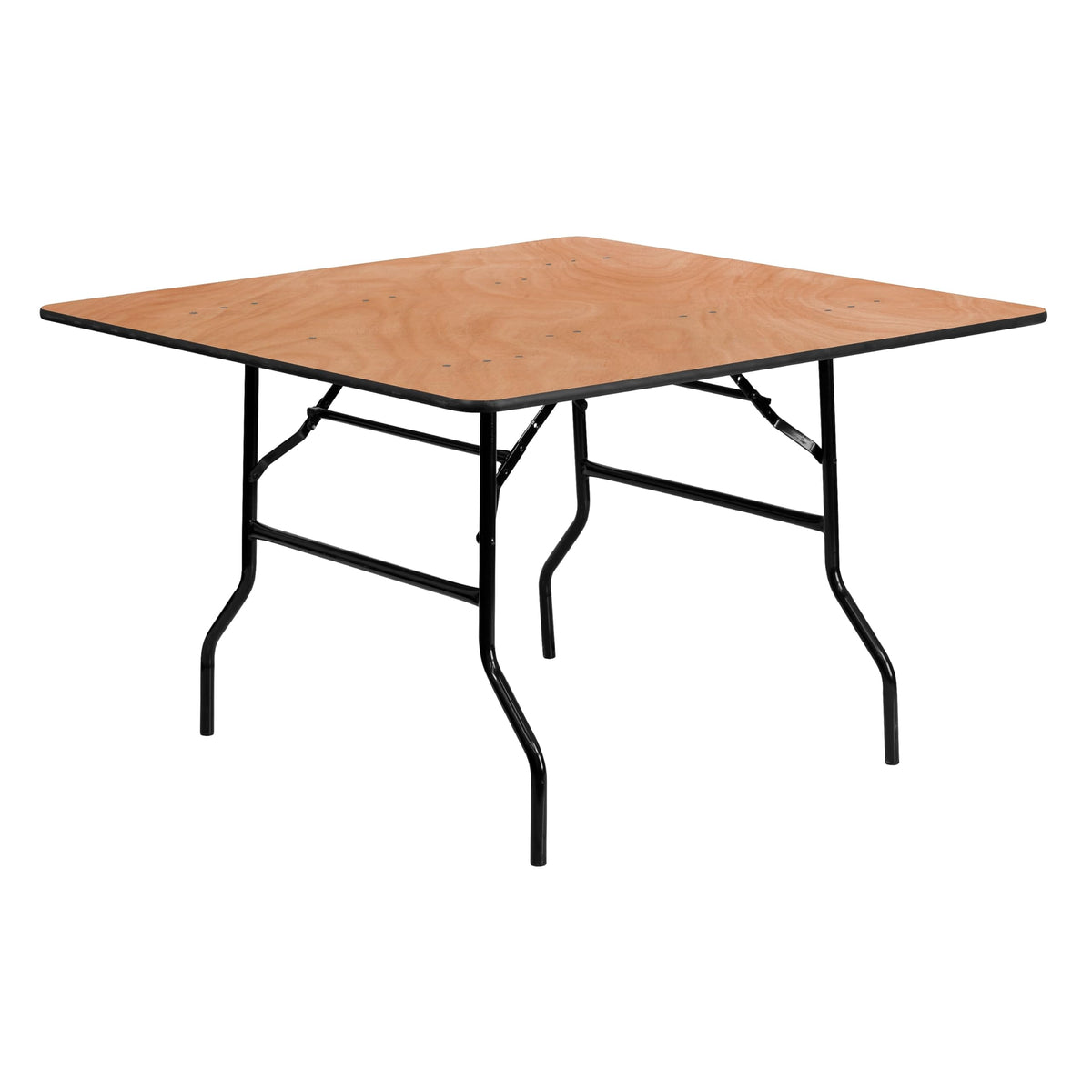 Flash Furniture Gerry 48-inch square folding table top ready for event setup.