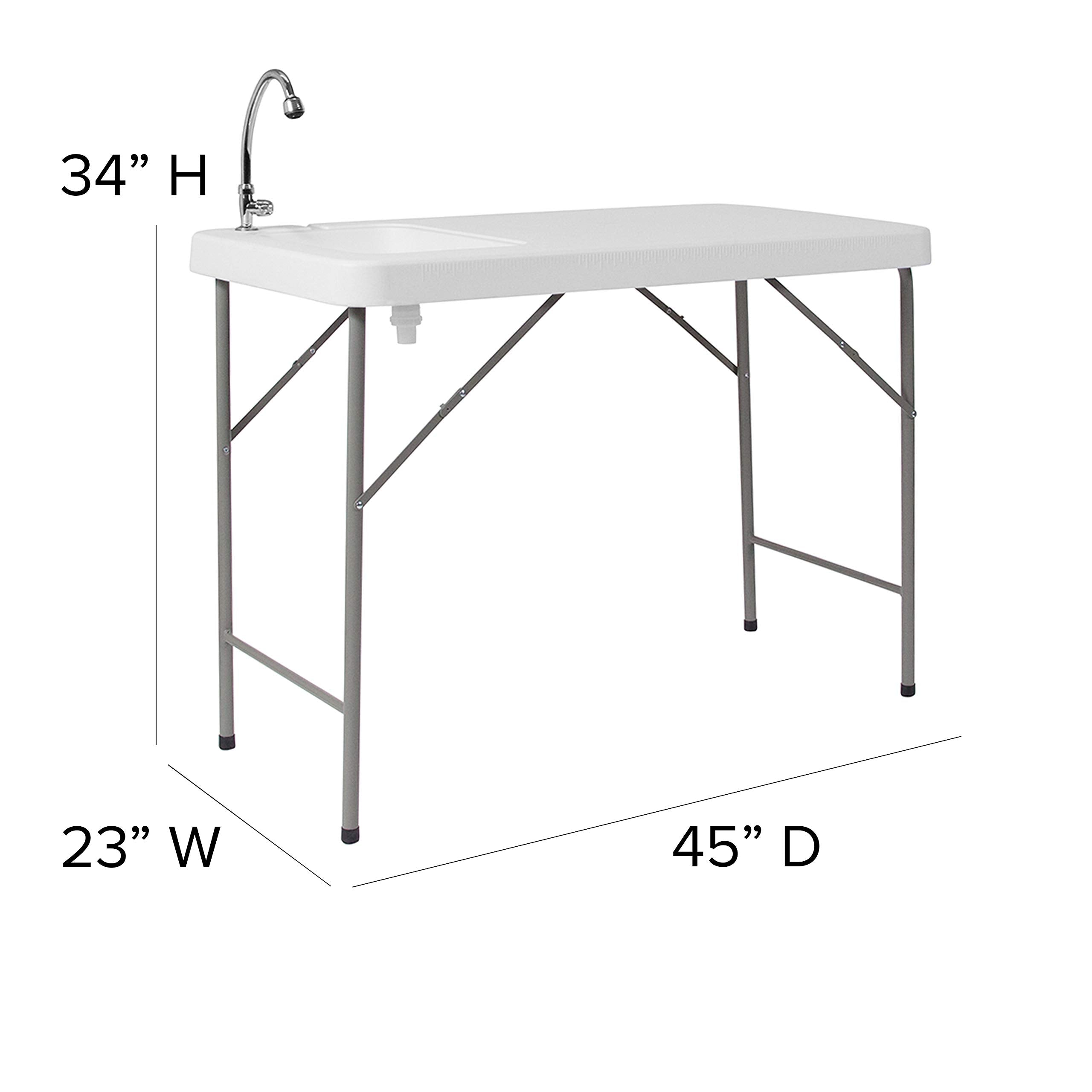 Flash Furniture Wesley foldable legs enable easy transport and storage.