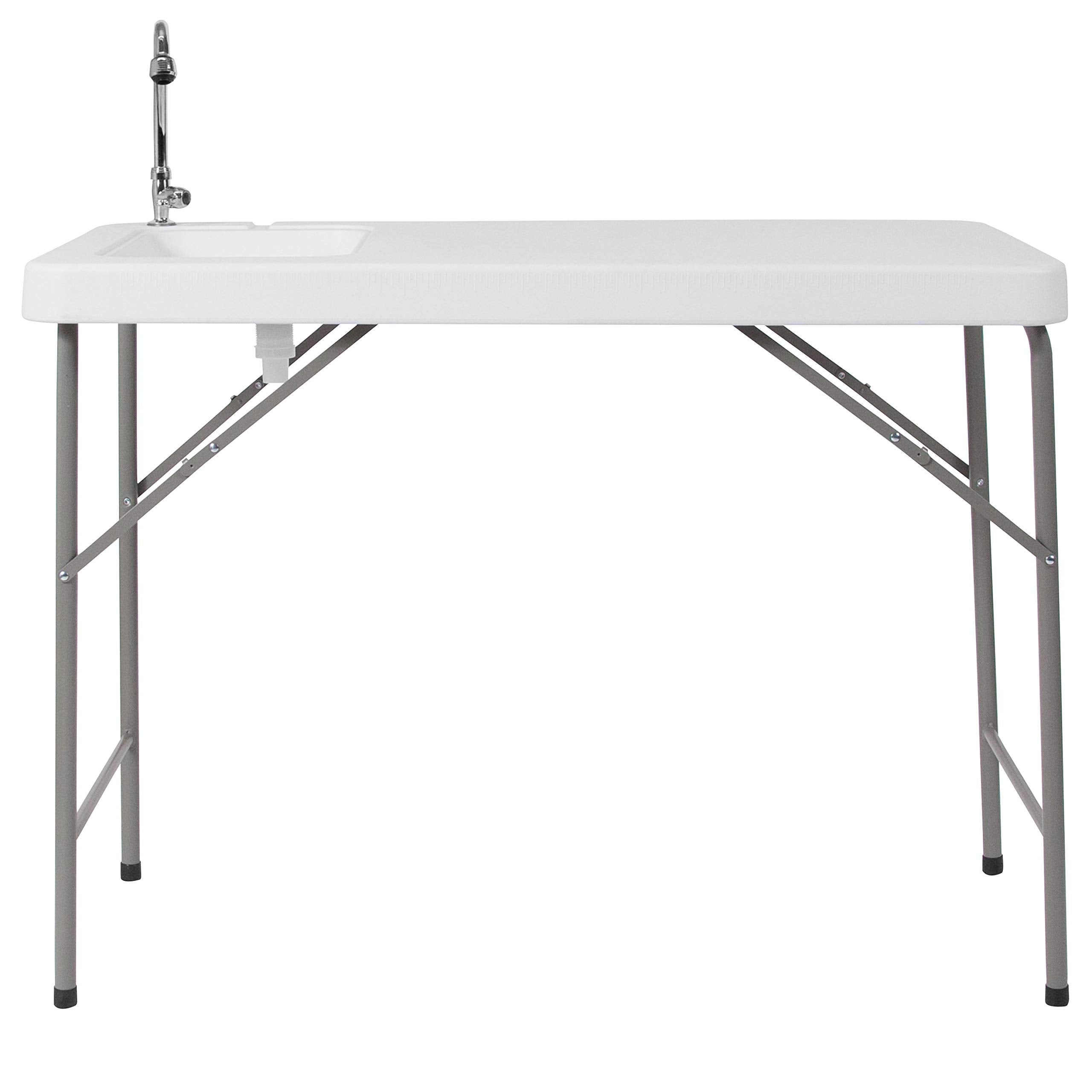 Flash Furniture Wesley outdoor prep station suited for campsite cooking.
