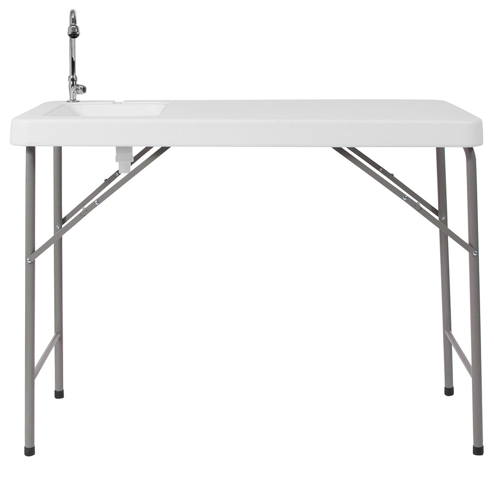 Flash Furniture Wesley outdoor prep station suited for campsite cooking.