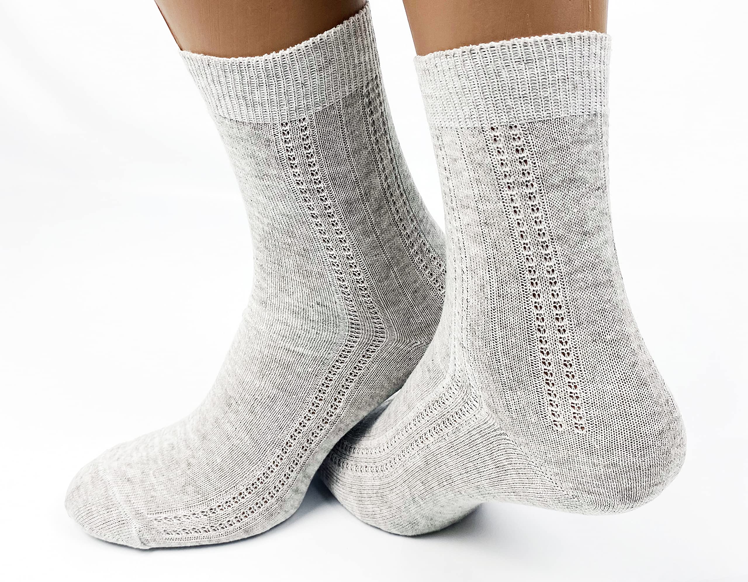 FlaxSox thin breathable organic linen socks for women, on foot, lightweight and cooling.