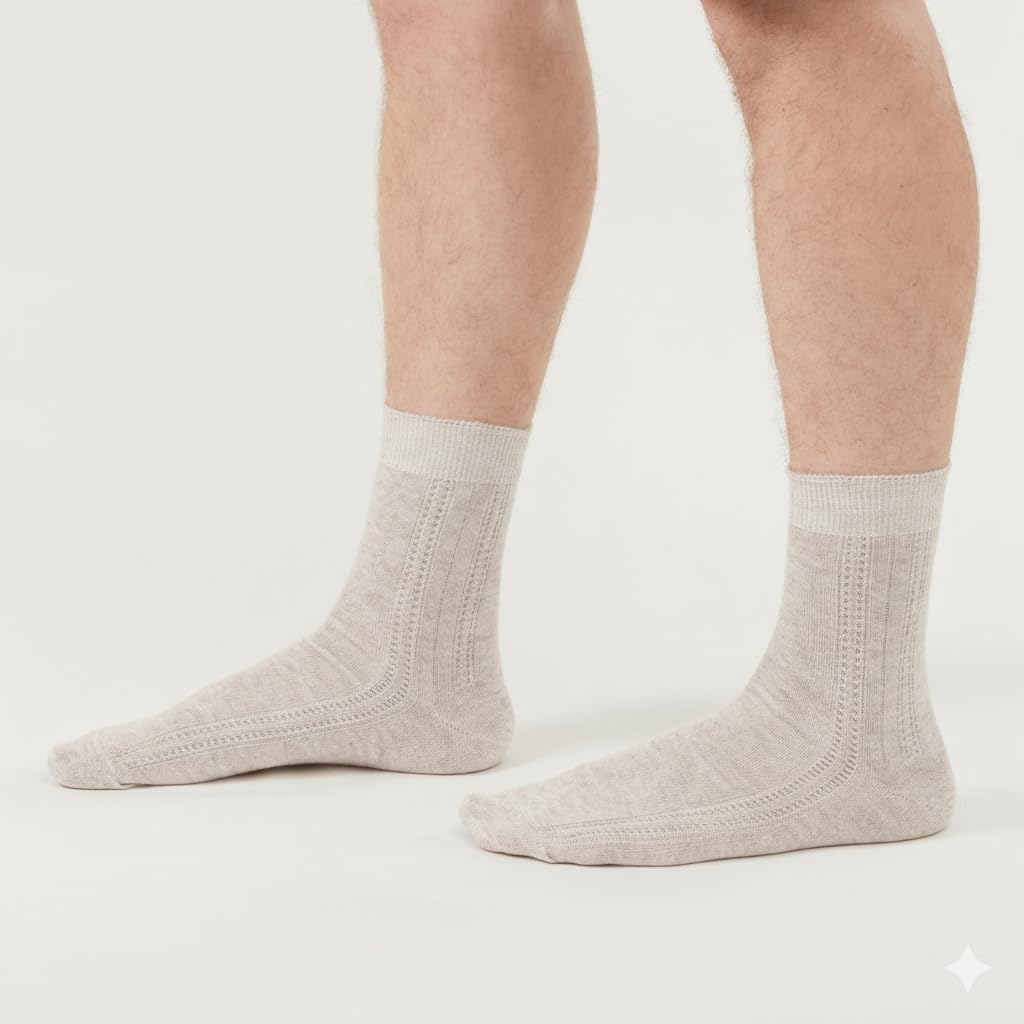 FlaxSox women's crew socks cuff, smooth edge for comfortable wear.