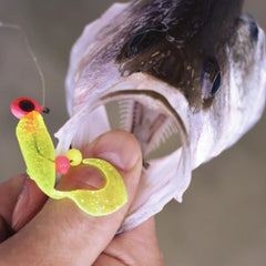 Durable chartreuse bait eggs from Smelly Smax creating a long-lasting scent trail