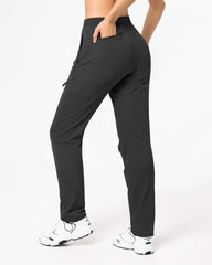FLEFRM women's hiking pants quick-dry side pocket shows secure storage on the go