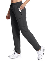 FLEFRM women's hiking pants tall front view black for all-day comfort