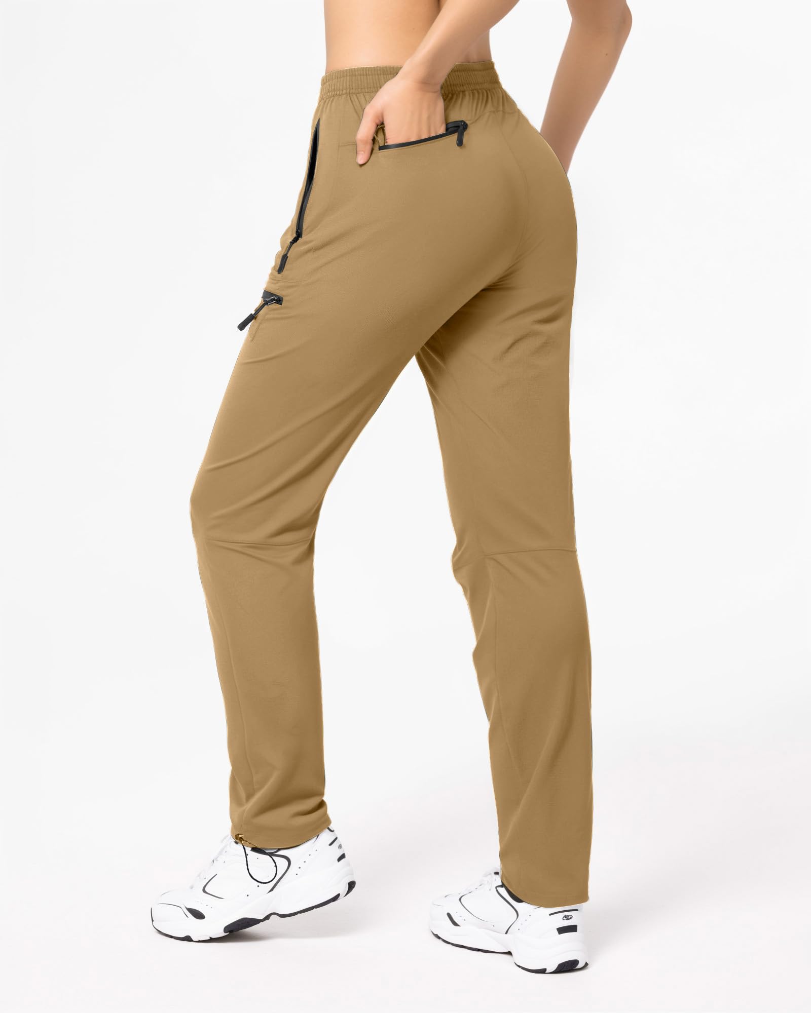 FLEFRM women's tall hiking pants elastane stretch detail for flexible movement