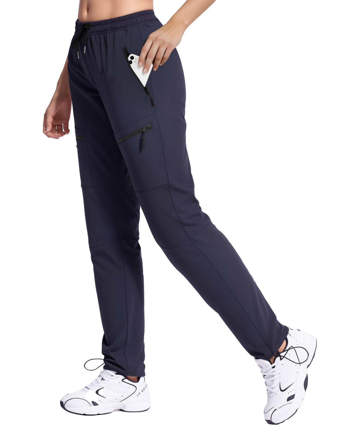 FLEFRM womens tall hiking pants quick-dry fabric for all-day trail comfort.