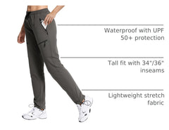 FLEFRM Womens Tall Hiking Pants thigh pockets provide handy hike storage