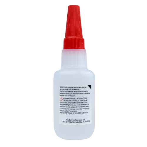 Close-up of glue for vanes, feathers and nocks