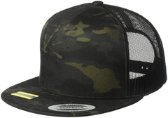 Flexfit Men's One Size Trucker Cap Black Alpha front view