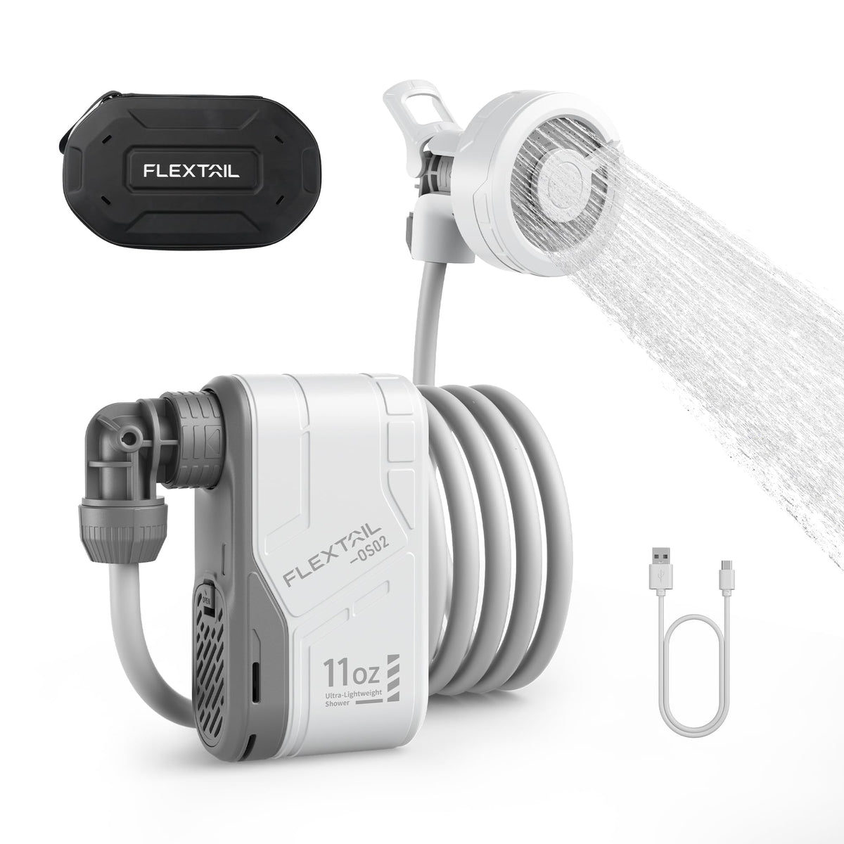 Flextailgear Max Shower device setup enables quick outdoor assembly.