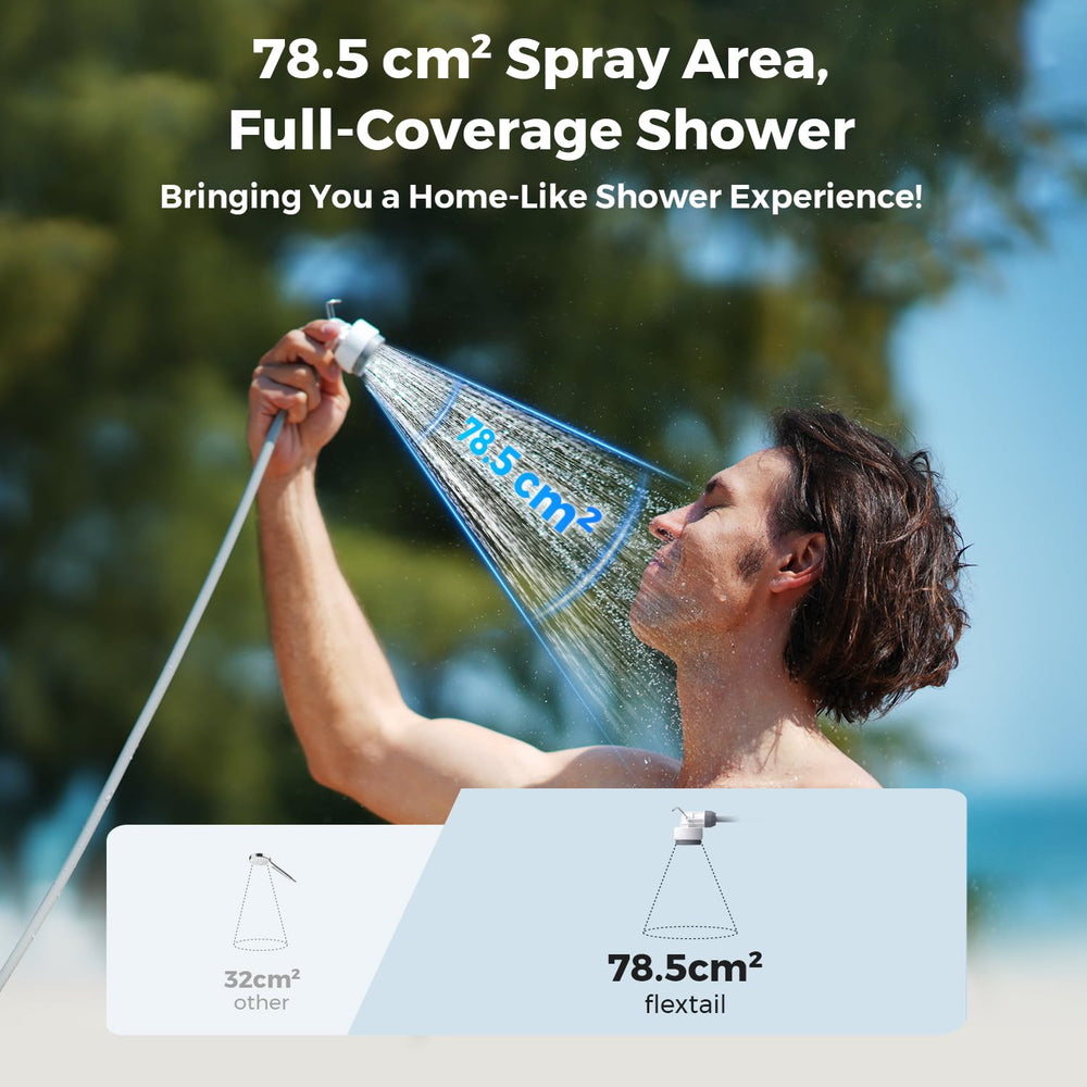 FLEXTAILGEAR Tiny Shower charges via Type-C for easy top-ups.